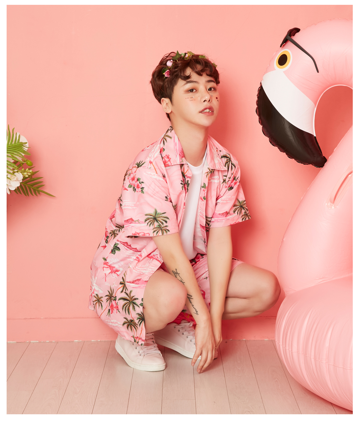 반티모아-반티 | 반티사이트 | 체육대회반티 |특이한반티 > 인기반티 > 핑크 플라밍고 남방 세트(입고예정)